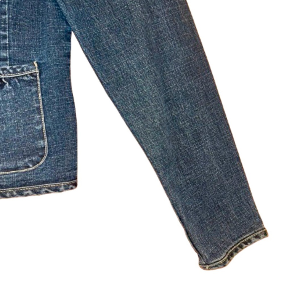 Live A Little Women's Size Small Vintage Dark Wash Blue Denim Jacket - Picture 5 of 11